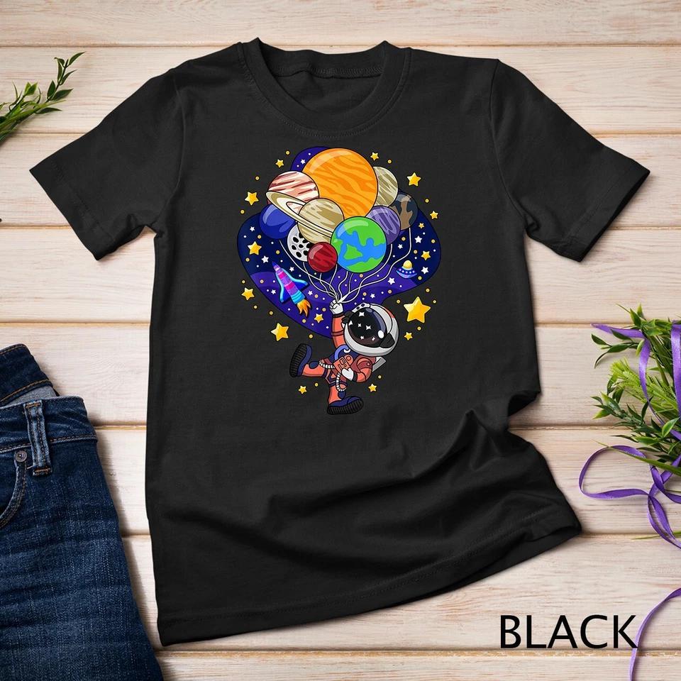 Outer Space Astronaut Spaceman Astronomy Earth Mars Planets Unisex T-shirt 2 2XL