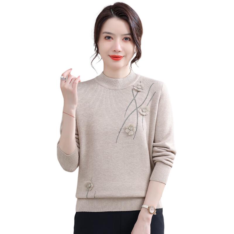 Fengxiao Women's Fleece Lined Mock Turtleneck Knitted Sweater