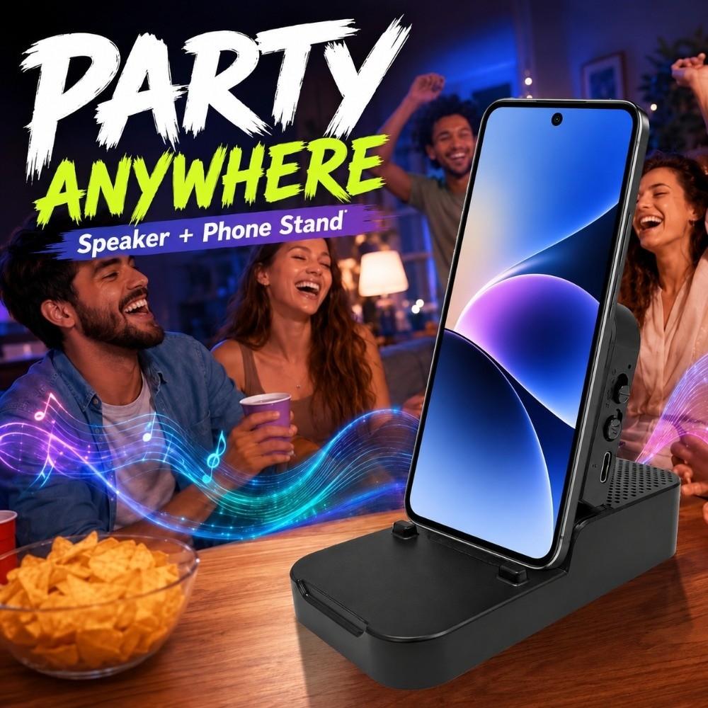 3-in-1 Mobile Speaker Holder Foldable Desktop Phone Holder Induction Sound Amplifier Desktop Use