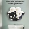 Steel Toilet Paper Holder Bathroom Wall Decoration Kitchen Paper Shelf Storage Tissue Kitten Towel Roll Shelf Home Accessories