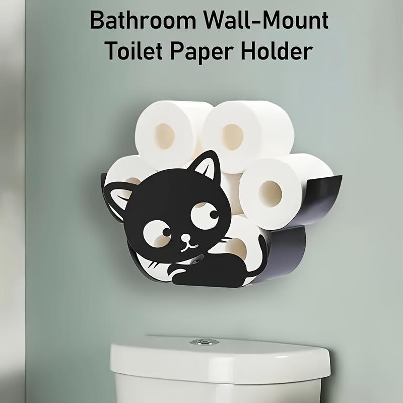 Steel Toilet Paper Holder Bathroom Wall Decoration Kitchen Paper Shelf Storage Tissue Kitten Towel Roll Shelf Home Accessories