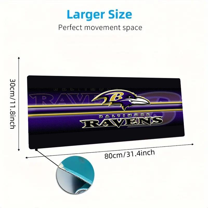 Baltimore Ravens Color Mouse Pad Large Gaming Table Cushion Non-slip Laptop Tablet Big Mousepad XXL Mat Mini PC Playmat With Lock Edge