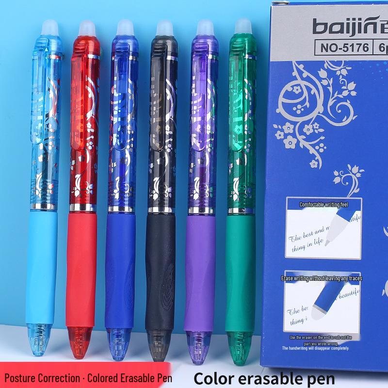 Erasable Gel Pen - Red/Purple, 0.5mm, Heat-Sensitive Ink for Students
