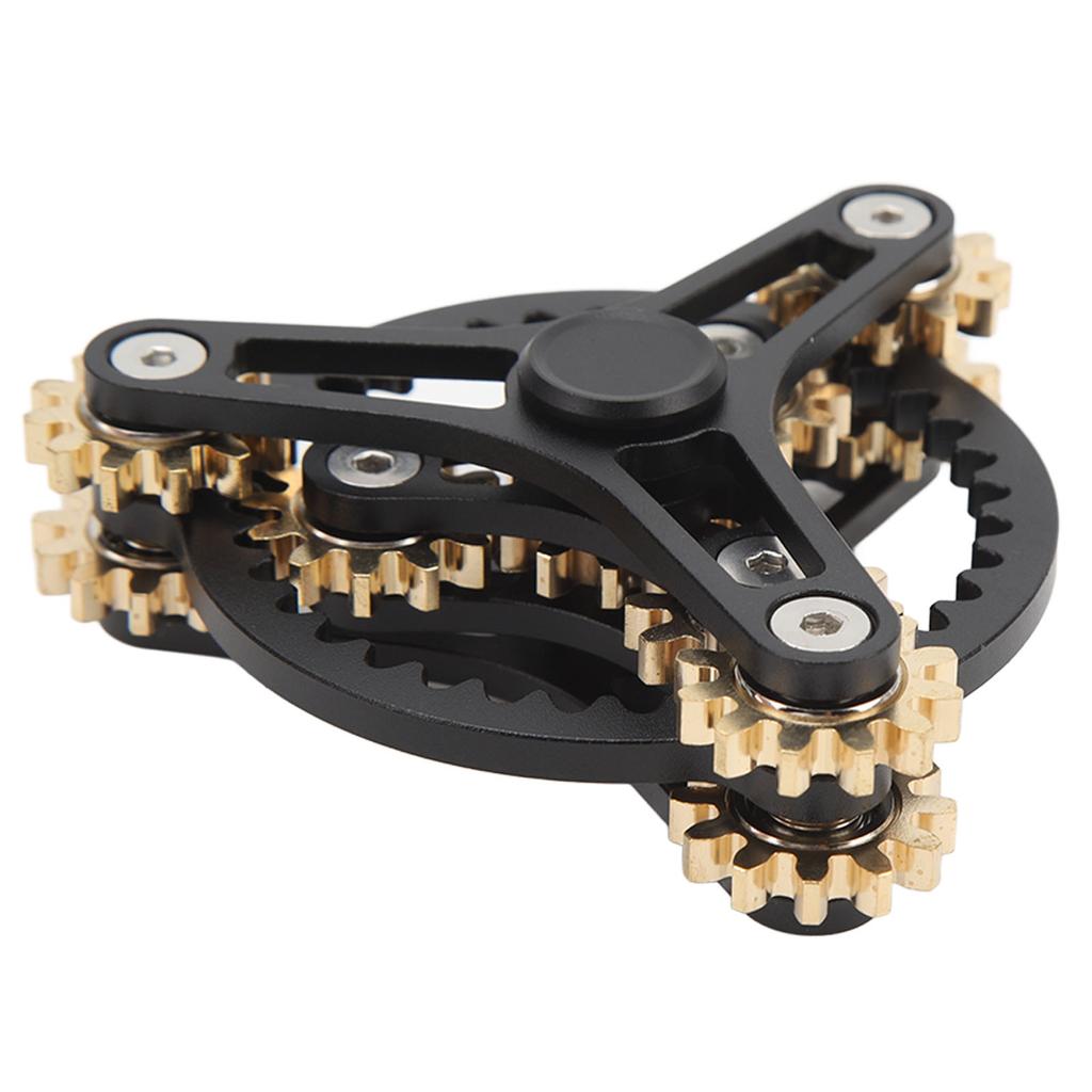 Fingertip Gear Toy 4 Gears Decompression Metal Finger Hand Brass Gear Toy for Stress Relieving