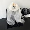 Light Luxury Silk Scarf Silk Scarf Thin Solid Color Scarf Shawl Long Silk Scarf New Female Gift Fashion Veil Female