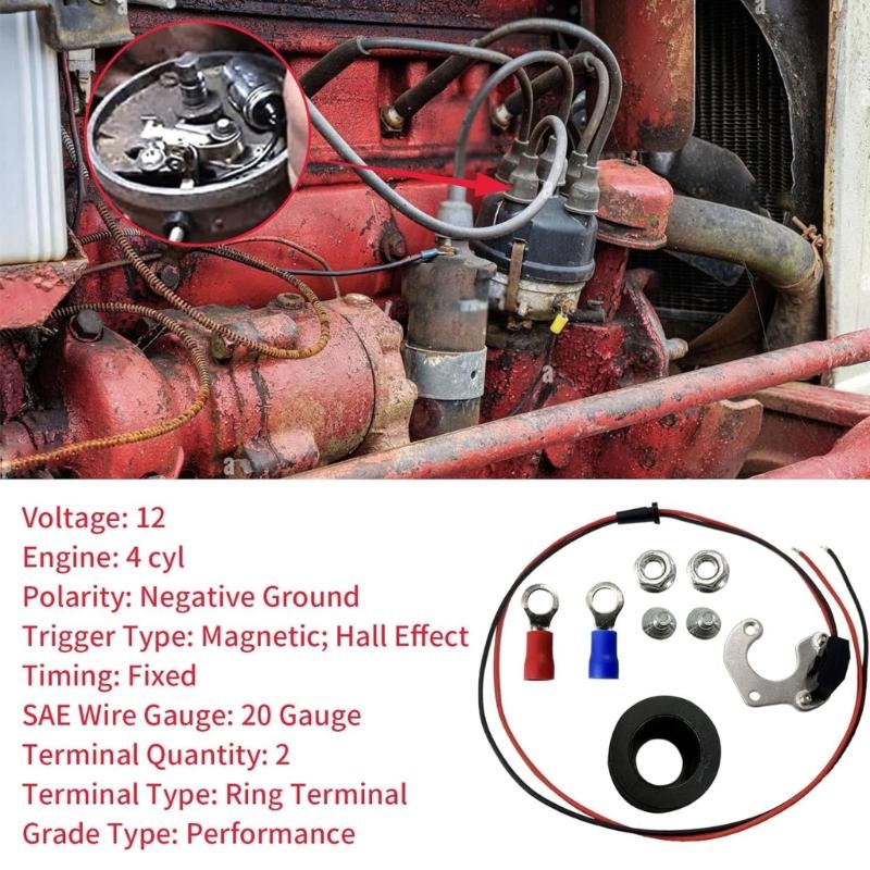 Zündumrüstsatz 1442 für IHC 4-Zylinder Elektronischer Zündspulensatz Automobilzubehör Einfache Installation