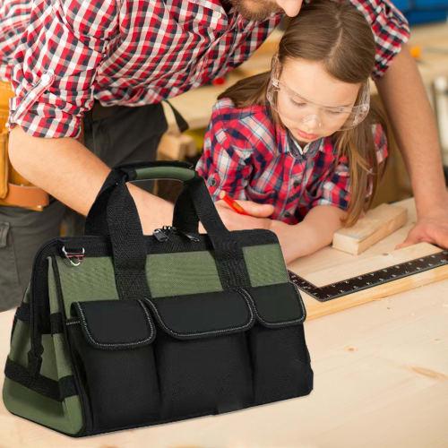 Large Tool Bag, Electrician Tool Bag, Multifunctional Tool Bag for Repair and Installation, Electrician Nylon Fabric Wear-Resistant Storage, Portable