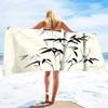 Bamboo Print Oversized Sand Free Beach Towel Women Summer Quick Dry Beach Towel Mens Microfiber Lightweight Travel Beach Towel