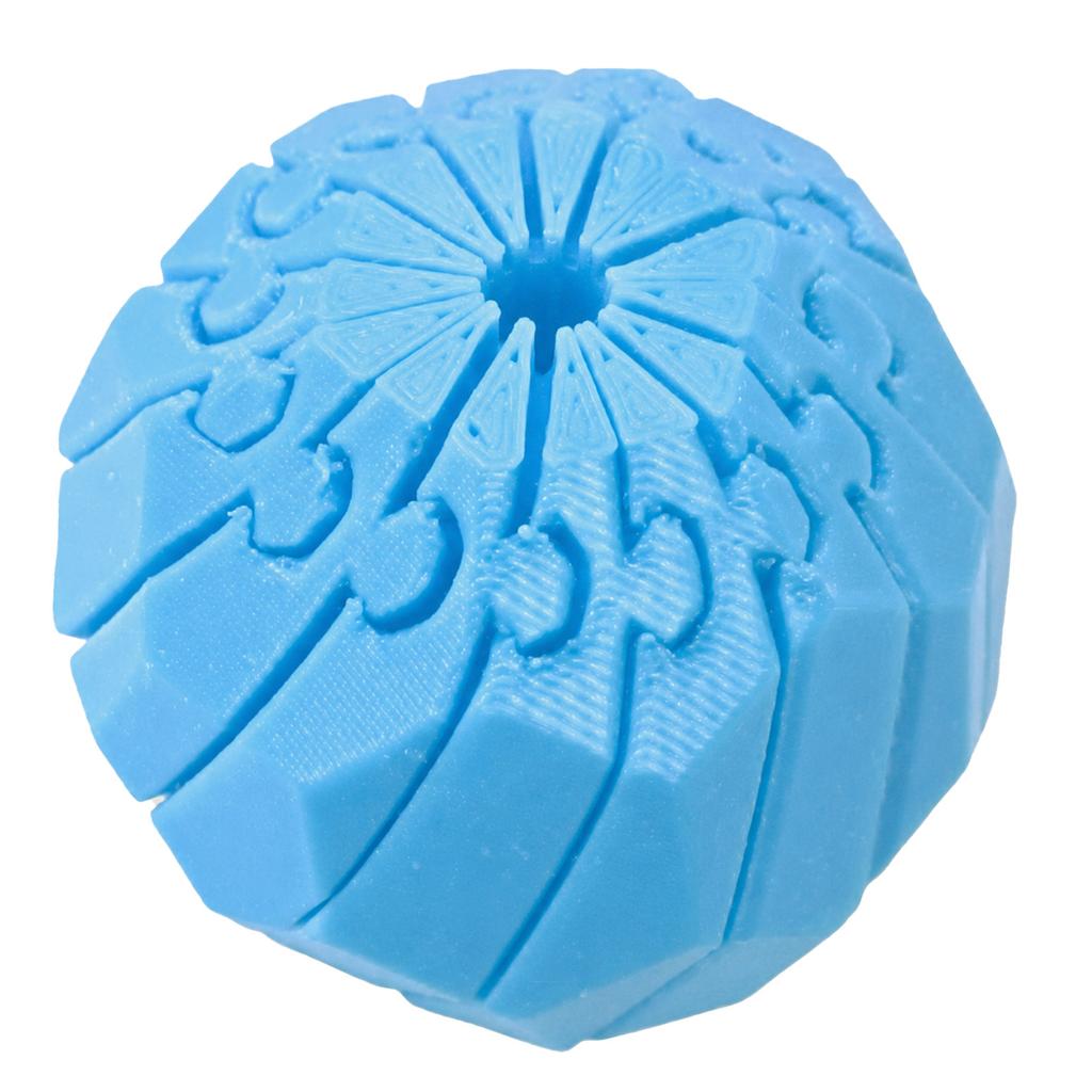 3D Printed Twisted Spiral Stress Relief Ball with Geometric Pattern for Hand Exercise and Sensory Stimulation Durable and Lightweight Design