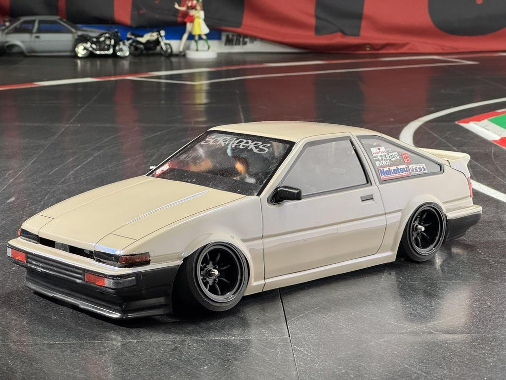 1/10 AE86 Trueno M Chassis Body Unpainted