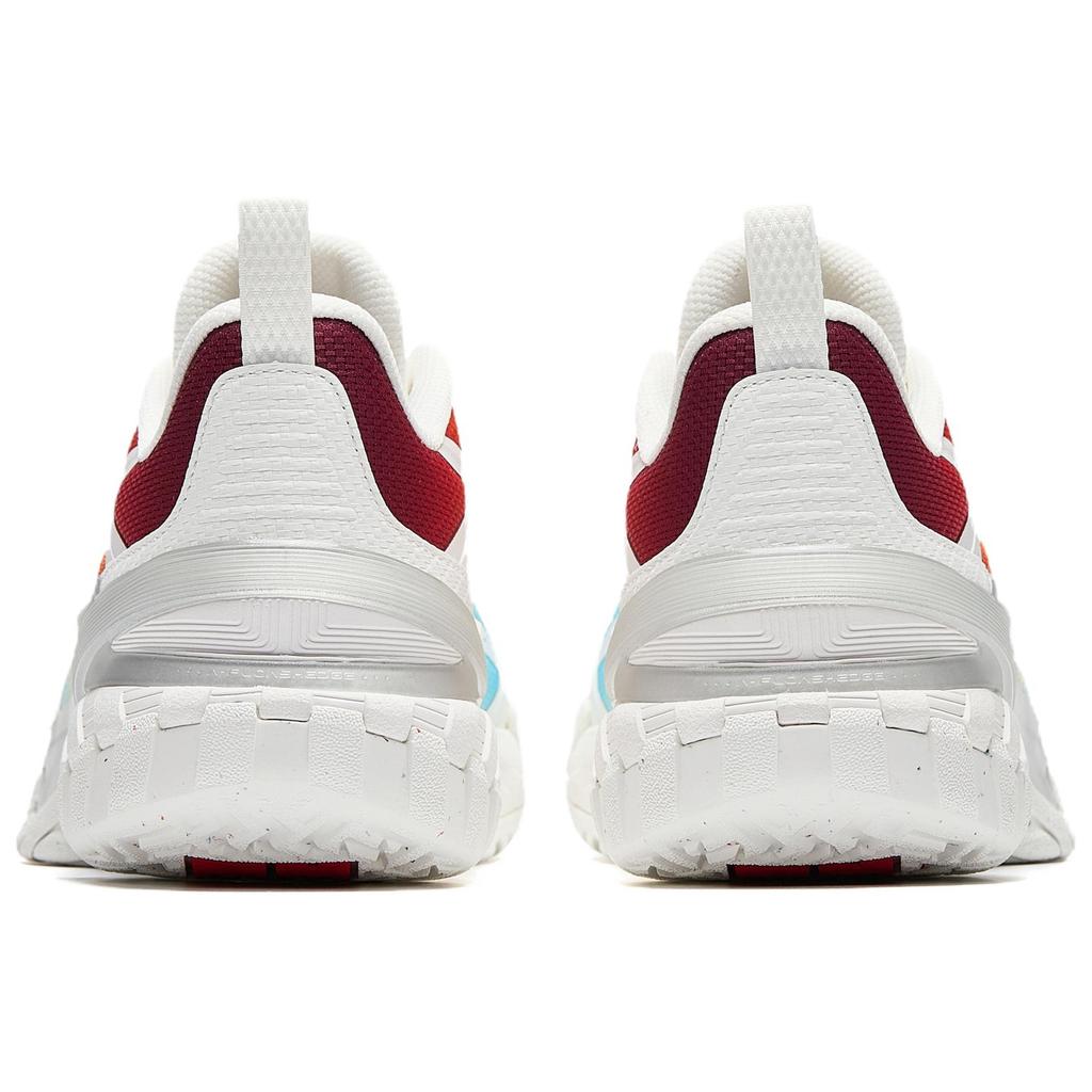 Anta Cushioning Slip Resistant Anti Rollover Low Top Basketball Shoes Men's White Blue Yellow 912541602Q-8