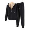 2Pcs/Set Long Sleeves Zipper Closure Elastic Waist Multi Pockets Fleece Lining Women Tracksuit