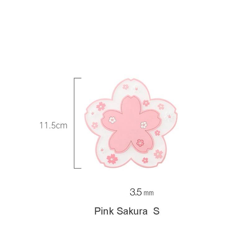 Sakura Style Coasters Heat Insulation Mats Tea Cup Mats Milk Cup Coasters Anti Slip Mats Household Heat Resistant Table Mats