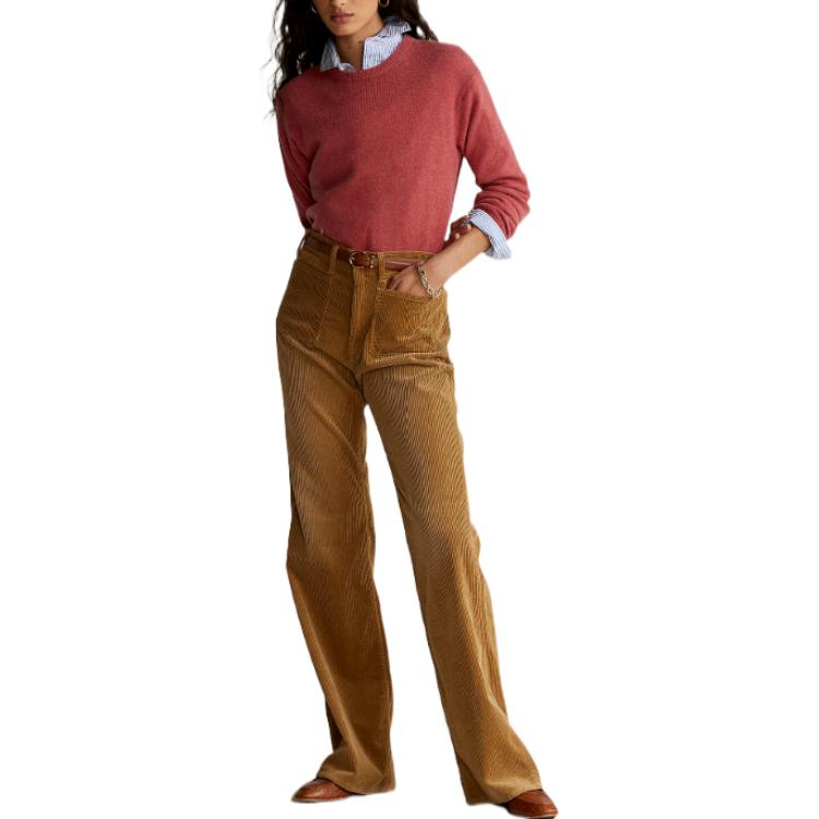 Polo Ralph Lauren SS23 Solid Color Crew Neck Sweater Women Sweater Red WMPOSWENC020124-600