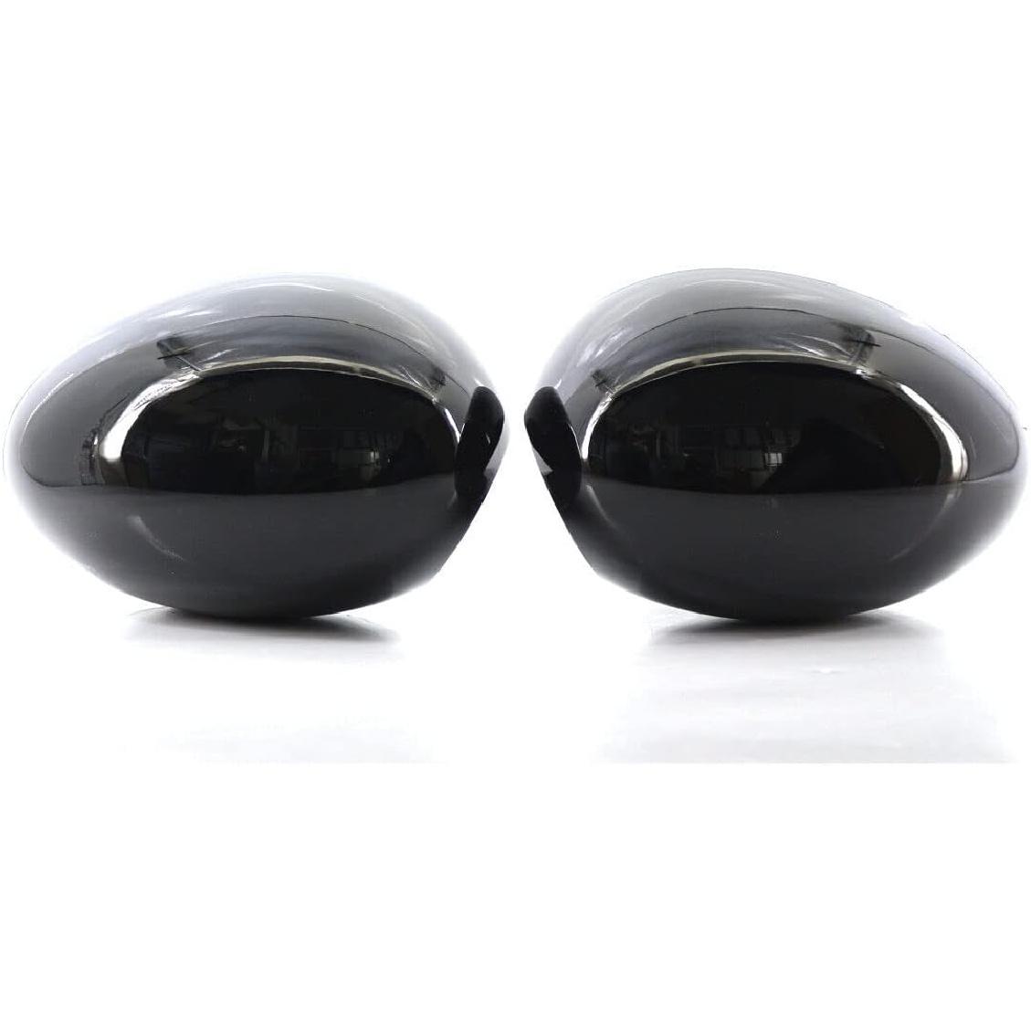 

GSRECY Exterior Door Side Wing Mirror Cover Shell Cap Compatible with Mini R55 R56 R57 R58 R59 R61, Only Fits For Manual Fold Mirror (Gloss Black, Gloss Black, Pair
