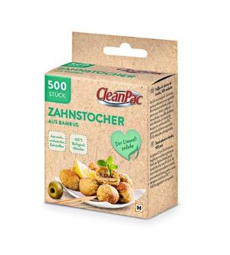 Bamboo Biodegradable Toothpicks - 500 Premium Count for Appetizers & Cocktails