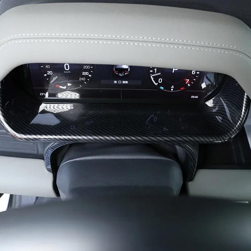 For Land Rover Defender 90 110 130 2020-2025 ABS Carbon Fiber Car Dashboard Decoration Cover Interior Car Accessories