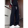 American Retro Diamond Stripe Casual Men's Autumn Handsome High Street Straight Wide Leg Pants