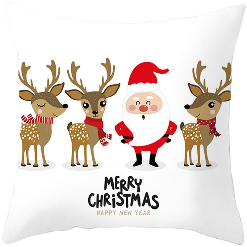 Merry Christmas holiday decoration cushion cover sofa office seat car ornaments bedroom room home  45x45cm