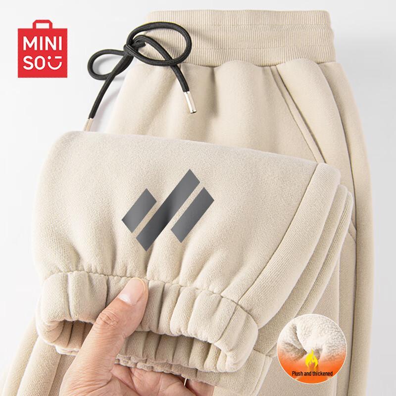

Miniso Men s Thick Fleece-Lined Casual Winter Pants 3XL