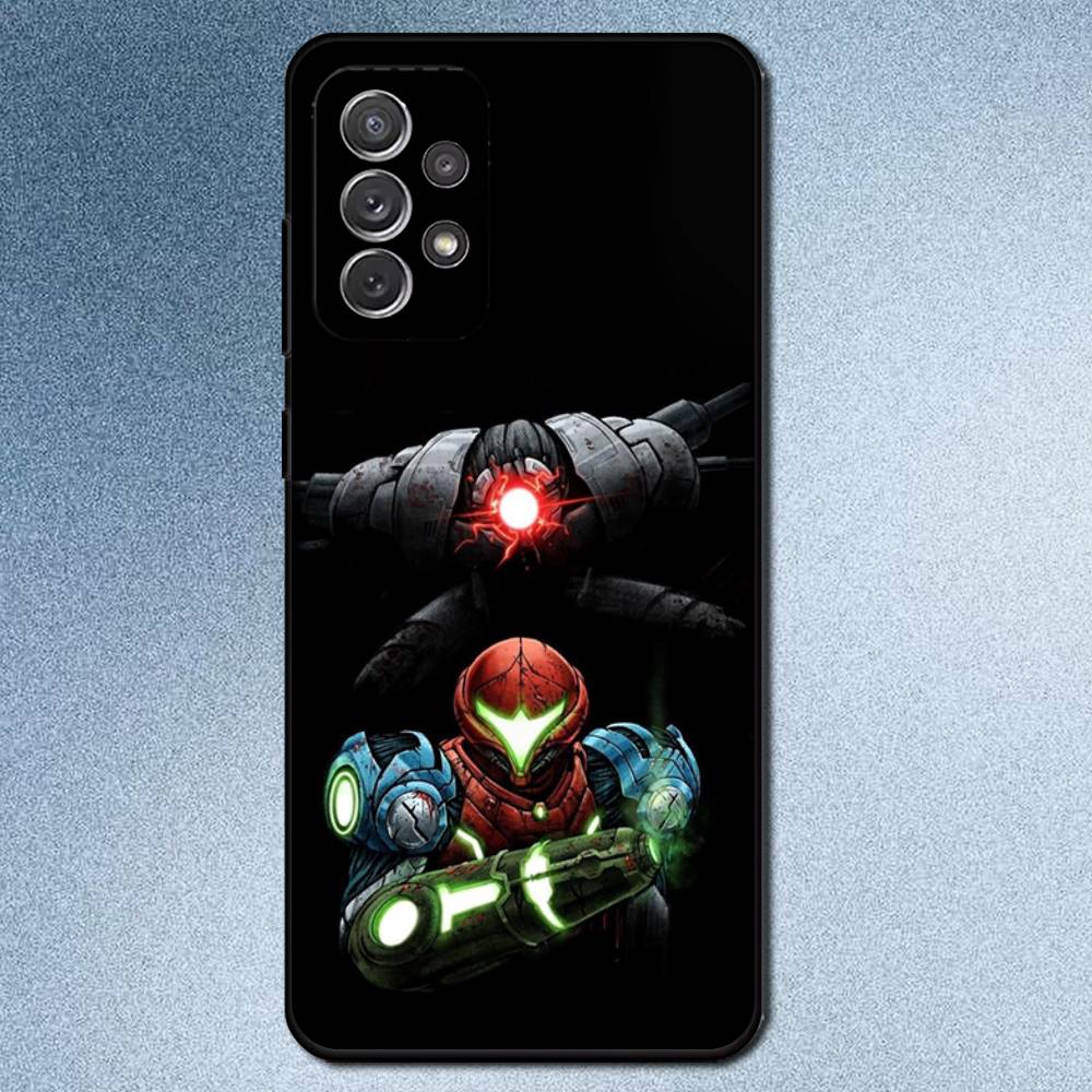 Game M-Metroid Phone Case For Samsung S25,S24,S21,S22,S23,S30,Ultra,S20,Plus,Fe,Lite,Note,10,9,5G Black Cover