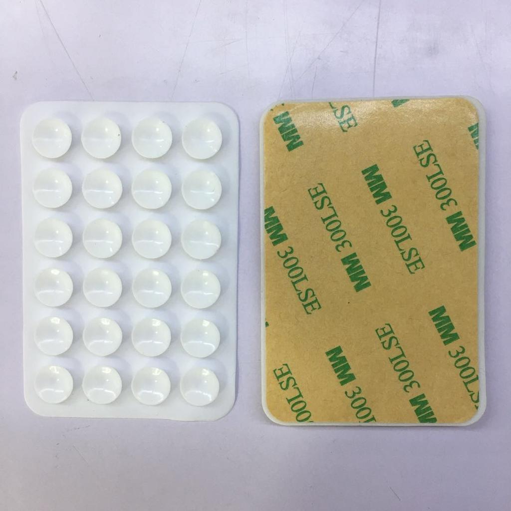 24 სილიკონის მისაწოვარი ტელეფონის დამჭერი, მრავალფუნქციური კვადრატული ტელეფონის პადი, უნივერსალური სილიკონის მისაწოვარი სტიკერი