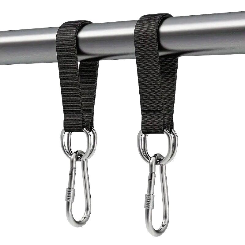 2Pcs Durable Hanging Belt Hammock Swing Hanging Belt And Steel Alloy Hooks Outdoor Camping Hiking Tools Hammock Accessories