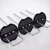 U-type Garden Staples with Pads Metal Fence Tubing Stakes Galvanized Landscape Spikes for Holding Lawns Barrier Ground Nails