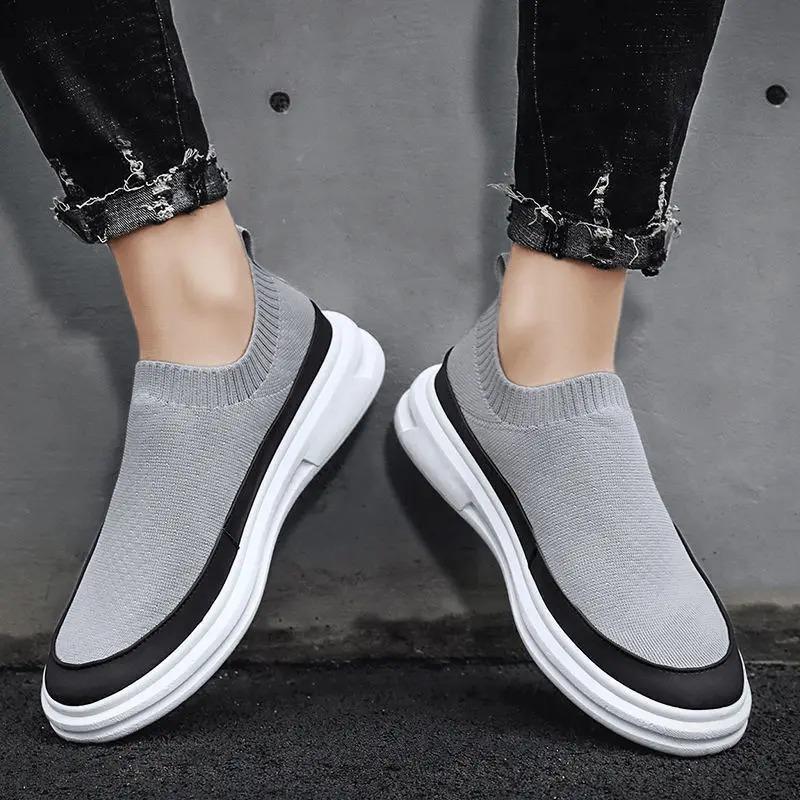 Fashion Men Shoes Classic Comfort Socks Shoes Mesh Breathable Casual Oes New Men's Sneakers Light Sport Running Shoe Soft Driving Shoes