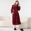 Autumn and Winter Bathrobe Padded and Thickened Couples Robe Lengthened Pajamas Women Bebe Velvet Comfortable Homewear