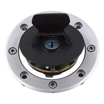 Gas Cap, 8-Hole Wear-Resistant Aluminum Good Sealing Gas Fuel Tank Cover with 2 Keys for Hayabusa GSXR1300 Motorcycle Replacement