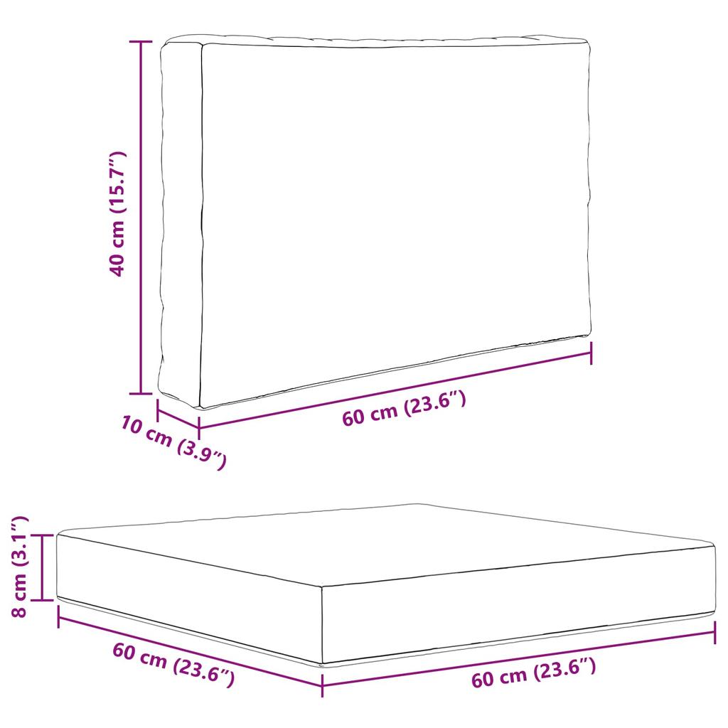 Outdoor Sofa Cushions 3 Pcs Gray Polyester