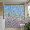 1pc Vibrant Floral Glitter Polyester Shower Curtain - Colorful, Washable, No-Drill Installation, Fashionable Home Bathroom Dec