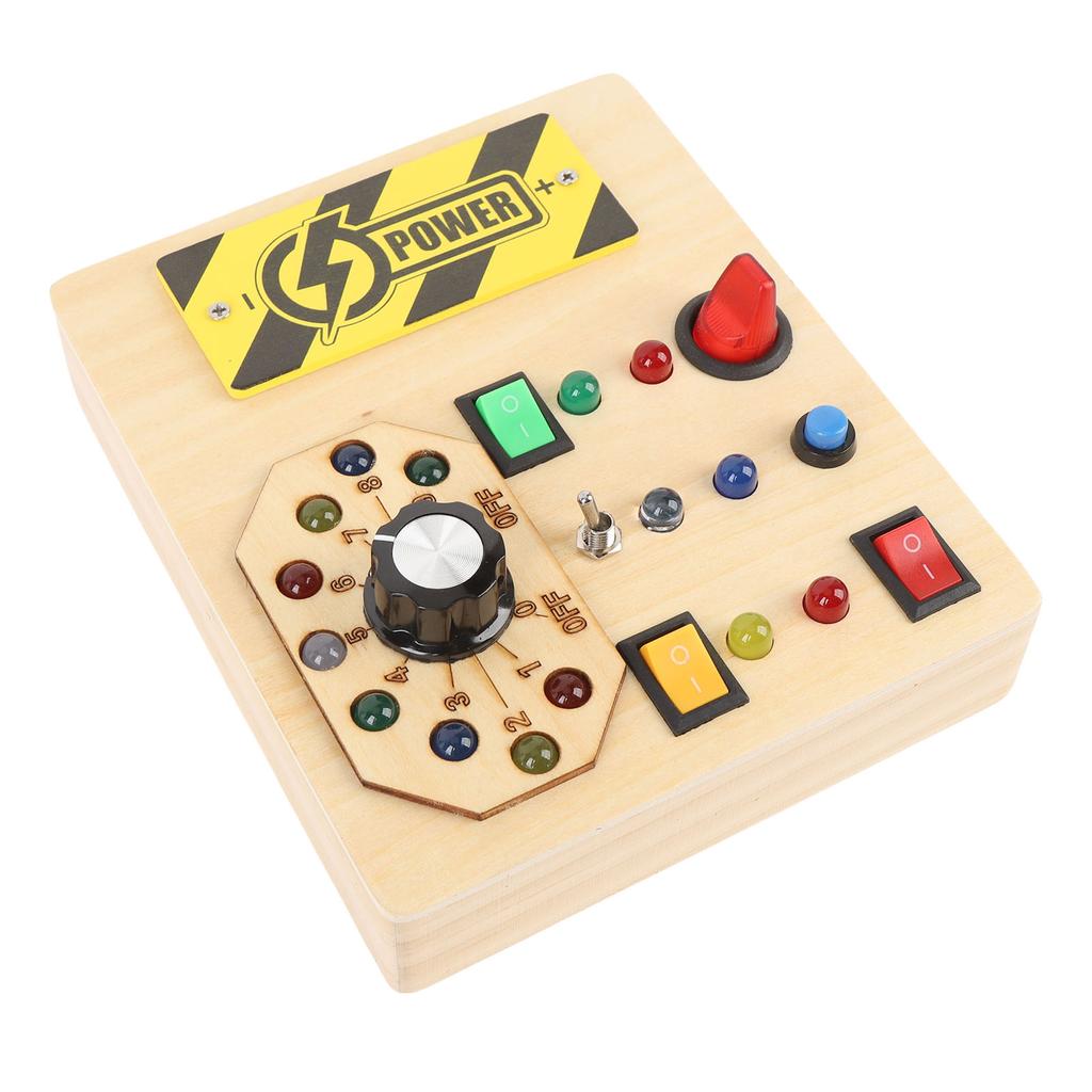 Placă senzorială din lemn Jucărie cu întrerupătoare Placă de activități senzoriale Jucărie educativă pentru învățare timpurie pentru 2-6 ani