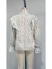 European & American French High-End Polka Dot Ruffle Long Sleeve Bow Tie Women's Shirt for Spring & Autumn