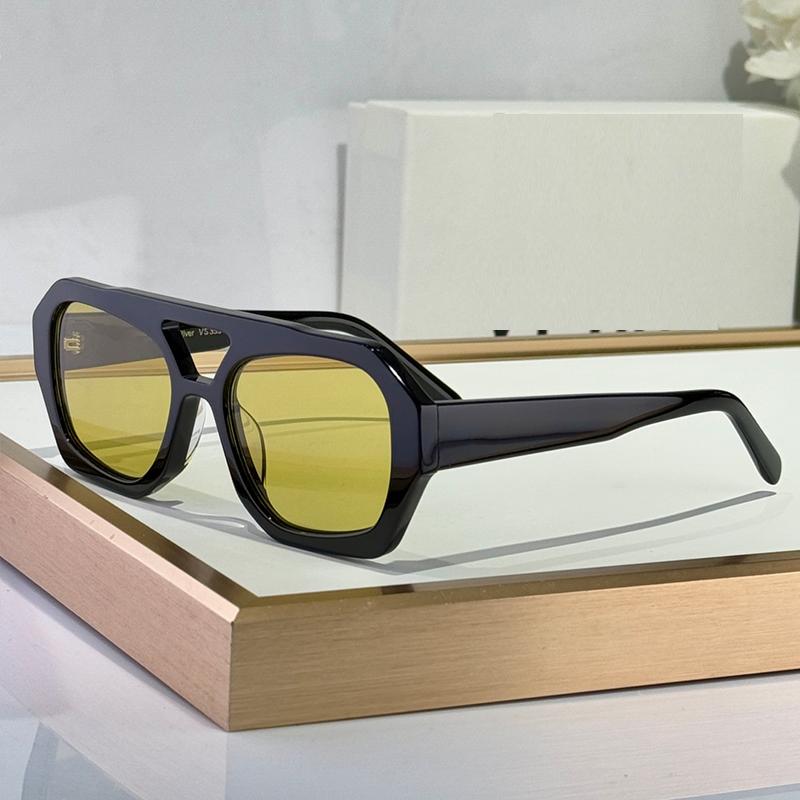 

INS Fashion Classical Tortoise Pilot Sunglasses for Women 2025 Trendy Luxury Double Bridge Acetate Solar Glasses for Women As pictures