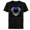 Φωτεινό LED unisex T-shirt που ενεργοποιείται με ήχο και φωτίζει προς τα πάνω