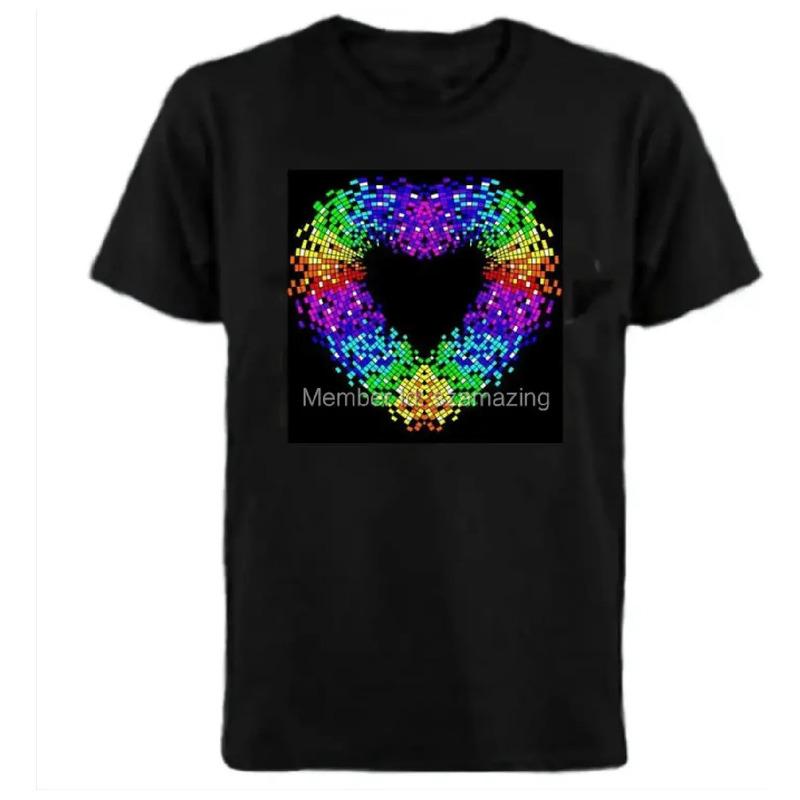Camiseta Led Activada Por Sonido Que Se Ilumina Hacia Arriba S