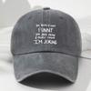 Black Humorous Baseball Cap With Text Print Adjustable For Adults Outdoor Casual Wear
