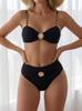 2026 European & American Sleek Two-Piece Bikini Set - Sexy Women's High-End Swimwear
