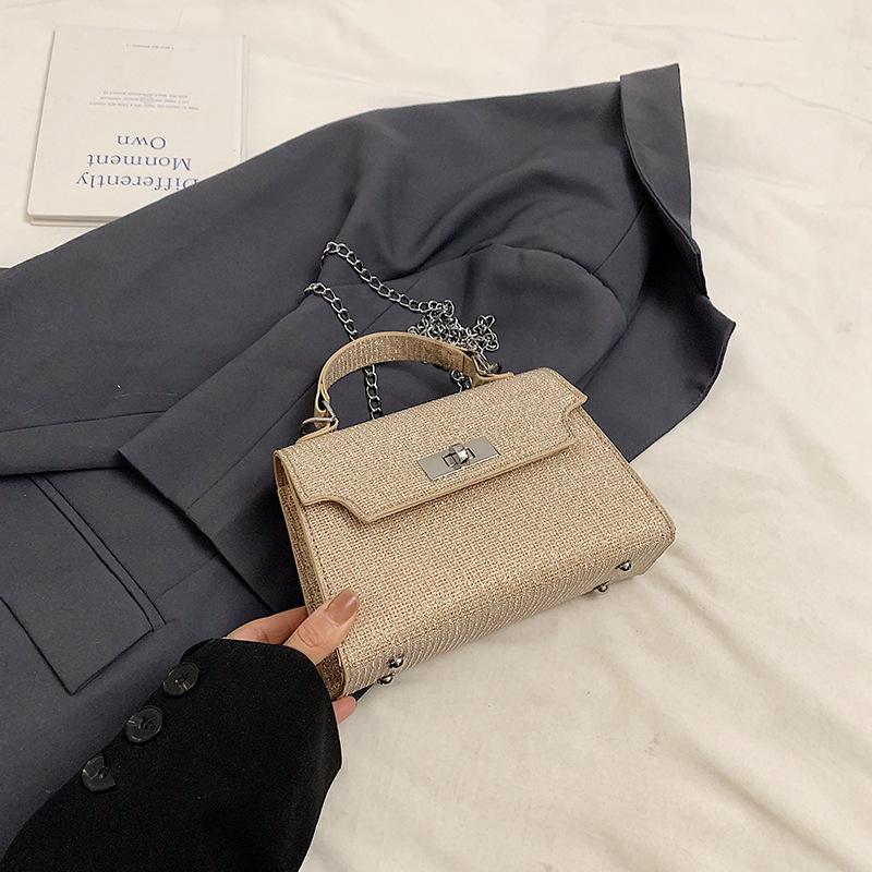 

Ручная женская поп-черная мини-модная сумка с пайетками золотой