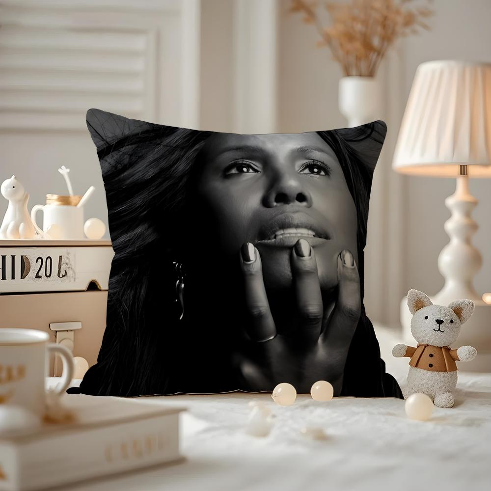 Honey Dijon Cushion Cover Anti-dustmite Pillowcase Invisible Zipper Silky Short Plush Sofa Cushion Cover