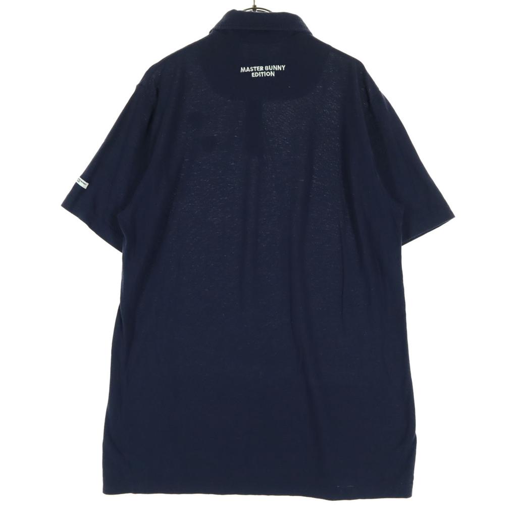 MASTER BUNNY EDITION Embroidery Golf Short Sleeve Polo Shirt Navy Men's Used