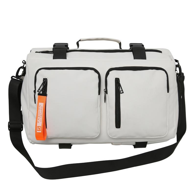 

Multifunctional Men and Women Same Style Multi-pocket Leisure and Large Capacity Hand-held Travel Bag with Shoes and Silo Style Fitness Bag белый