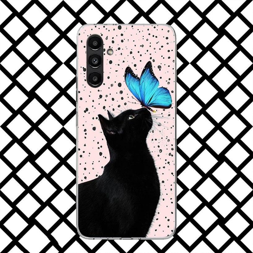 

Black Cat Cartoon Cute Phone Case for Samsung Galaxy A17 A37 A57 A16 A26 A36 A56 A15 A25 A35 A55 A14 A24 A34 A54 A13 A23 A33 A53 Samsung A17