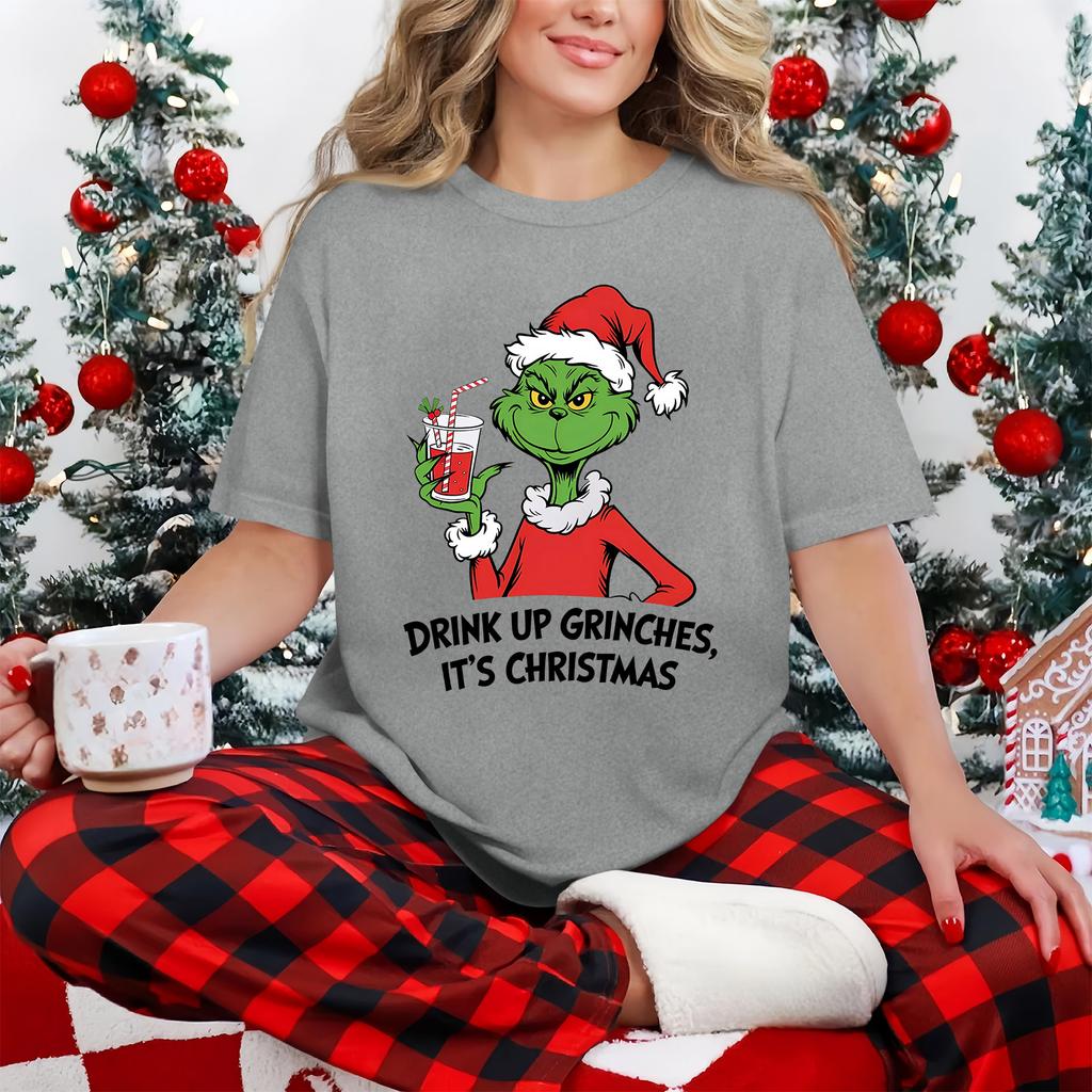 Women's Casual Printed T-Shirt Round Neck Pullover Short Sleeve Top