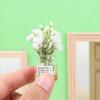 2pcs Delicate Miniature Flower POTS, Simulated In Various Colors of Green, Decorate Tabletop Figure Models for DIY Handicrafts, Photography Props