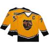 Maglia da Hockey - Gialla con Dettagli Neri/Bianchi Logo Testa d'Orso Maglia Atletica Stampa 3D Top
