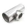 63mm 2.5inch Turbo Aluminum Flange Pipe For GD-RS FV RZ BOV Blow Off Valve Adapter L=150mm Silver Black YC100379