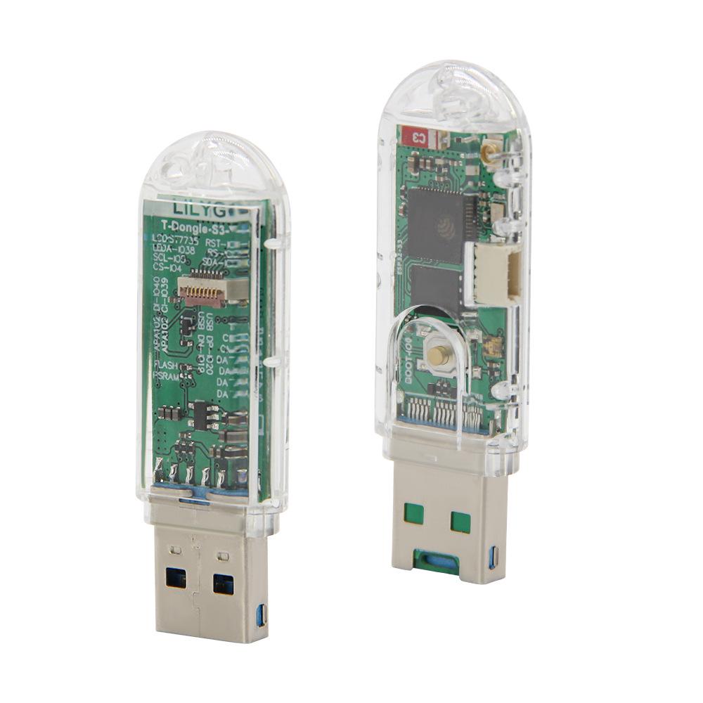 Placă de dezvoltare LILYGO® T-Dongle-S3 cu LCD de 0,96", WiFi, Bluetooth și suport pentru card TF